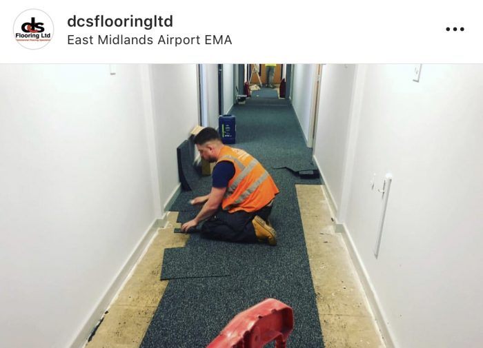 Heuga Carpet Tiles at East Midlands Airport DCS Flooring Ltd